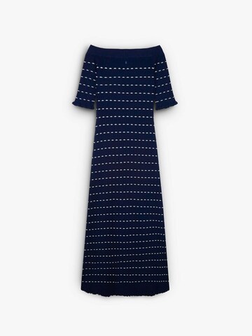 Scalpers Off Shoulder Knit Dress ' ' in Blau