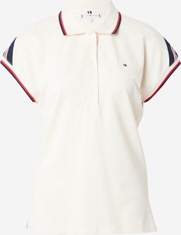 T-shirt TOMMY HILFIGER en beige : devant