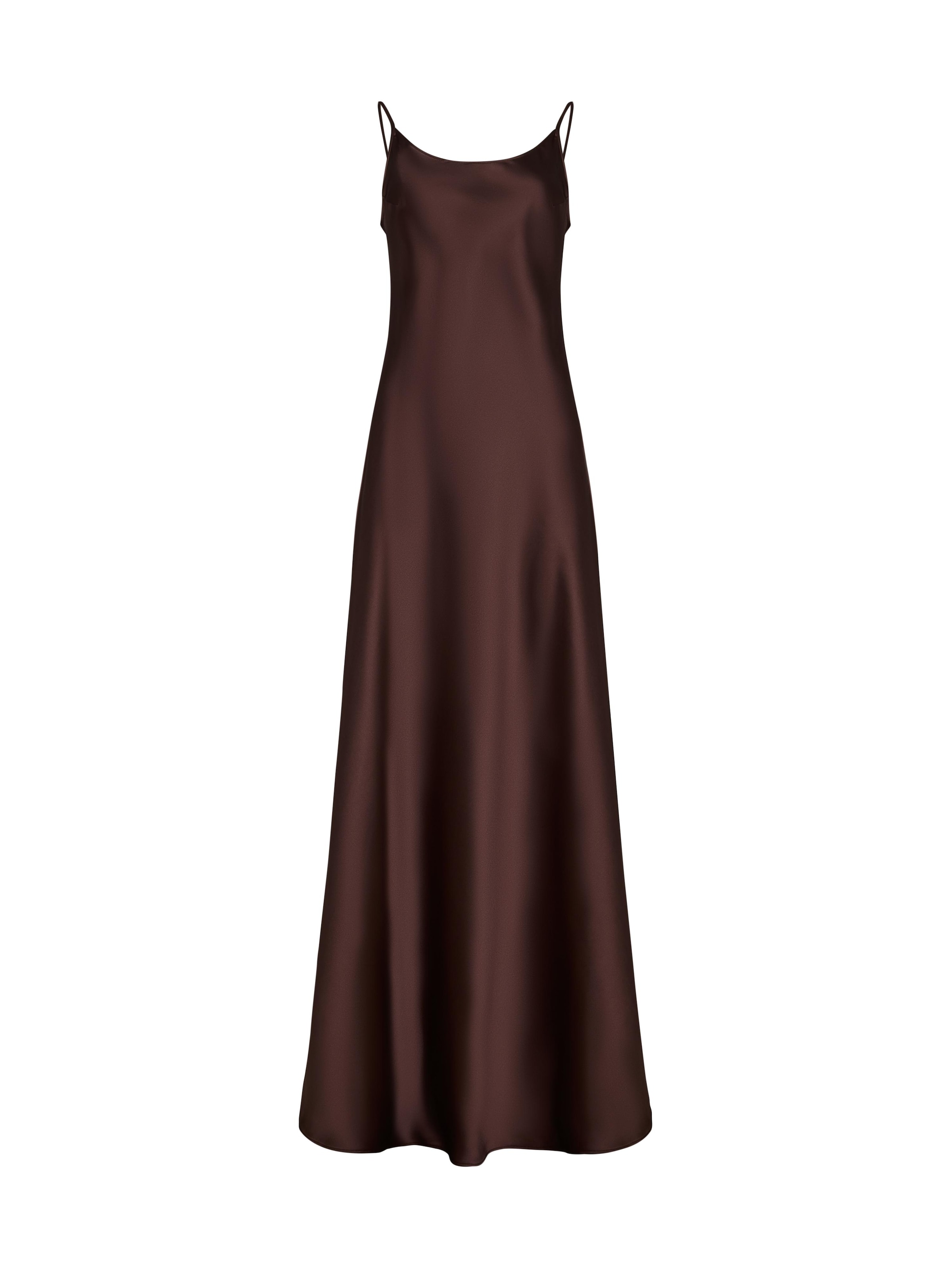 Serena Silueta Dress 'Maxi satin slip dress 'Serene'' in Brown: front