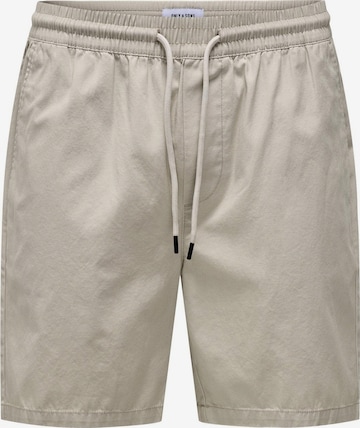 Pantaloni 'Tel' di Only & Sons in beige: frontale