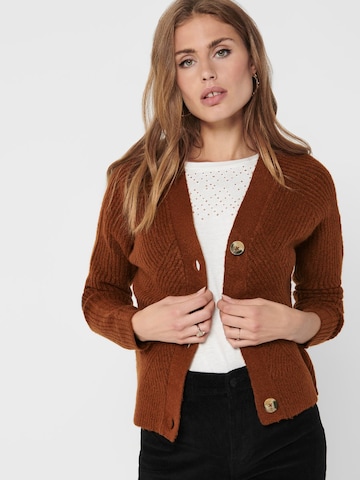 ONLY Knit Cardigan 'CAROL' in Brown