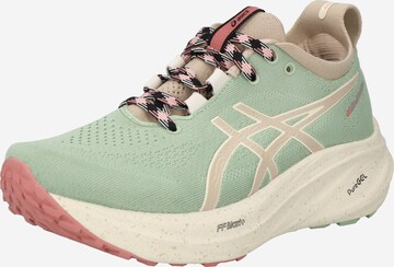 Chaussure de course 'GEL-NIMBUS 26' ASICS en vert : devant