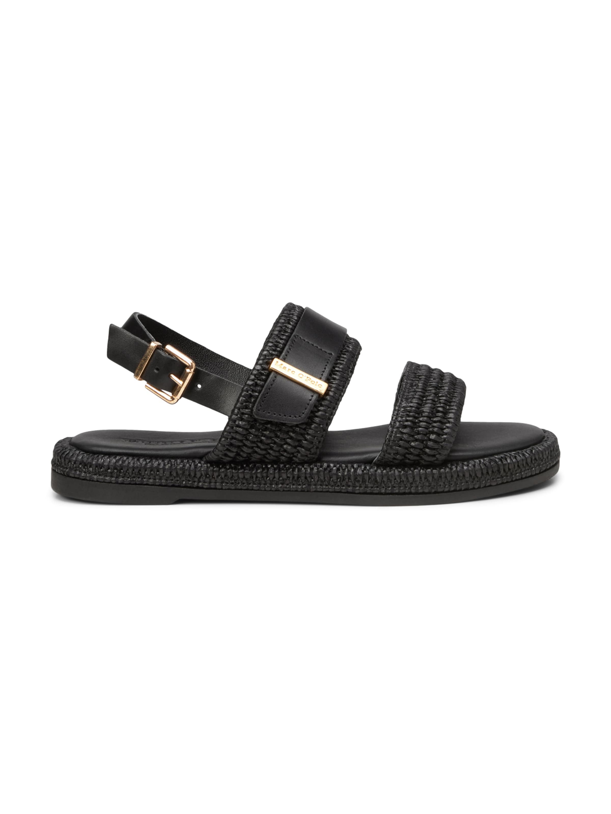 Marc O&#x27;Polo Strap Sandals in Black: front