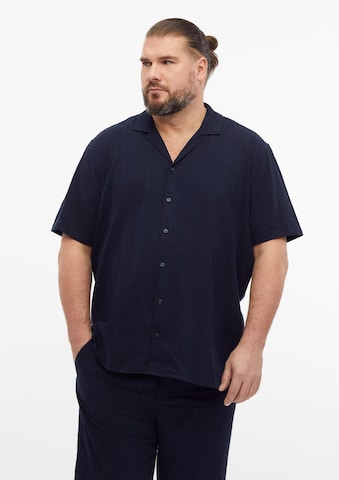 s.Oliver Men Big Sizes Regular Fit Hemd in Blau: Vorderseite