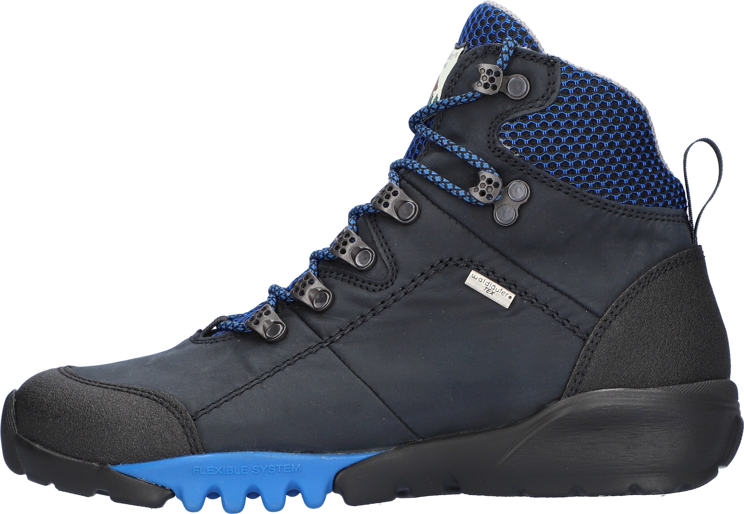 WALDLÄUFER Lace-Up Ankle Boots in Blue: front