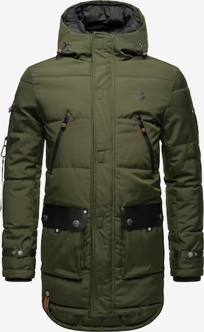 STONE HARBOUR Winter Parka 'Tahaa' in Green: front