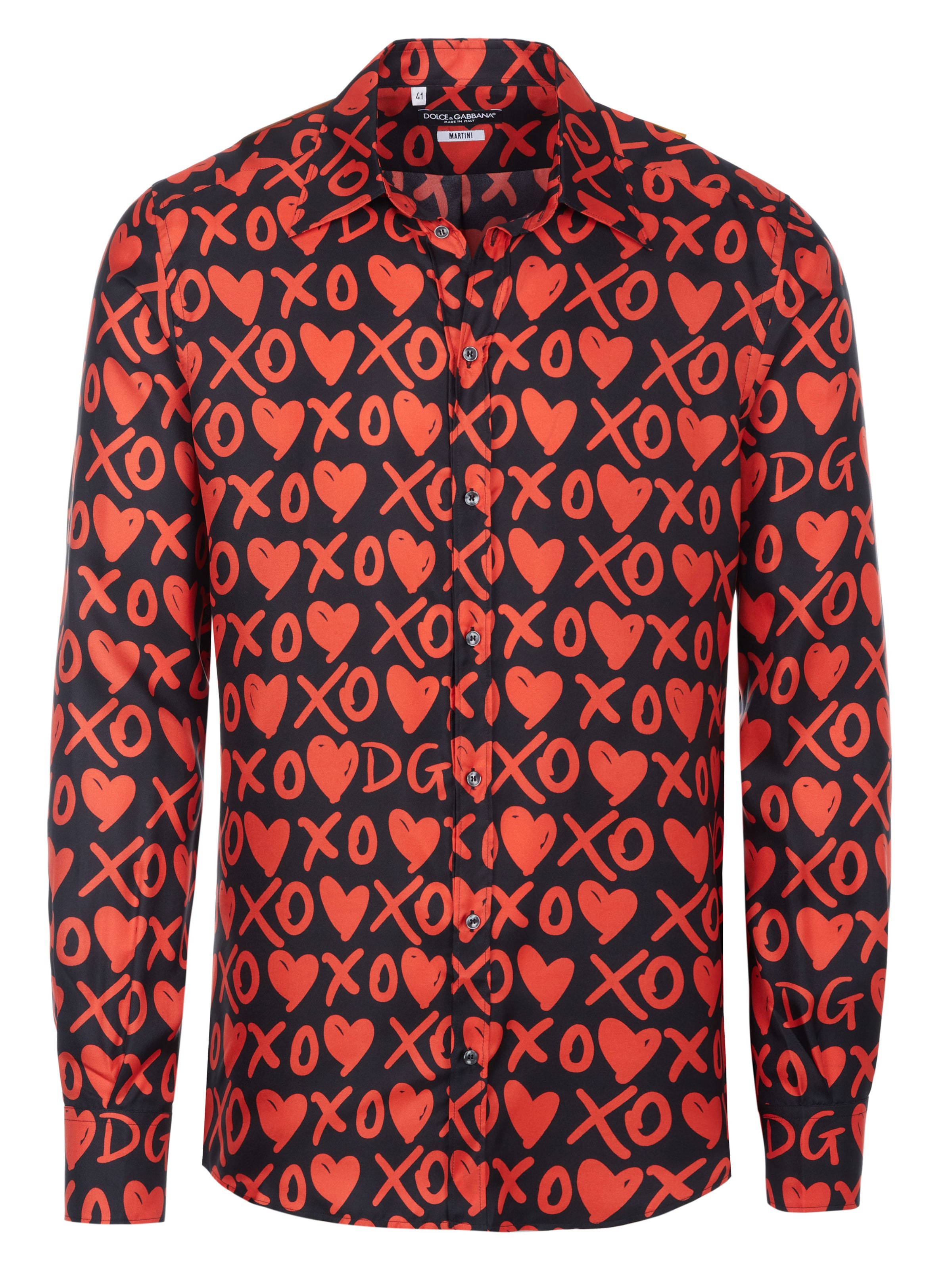 DOLCE & GABBANA Regular fit Button Up Shirt in Red: front