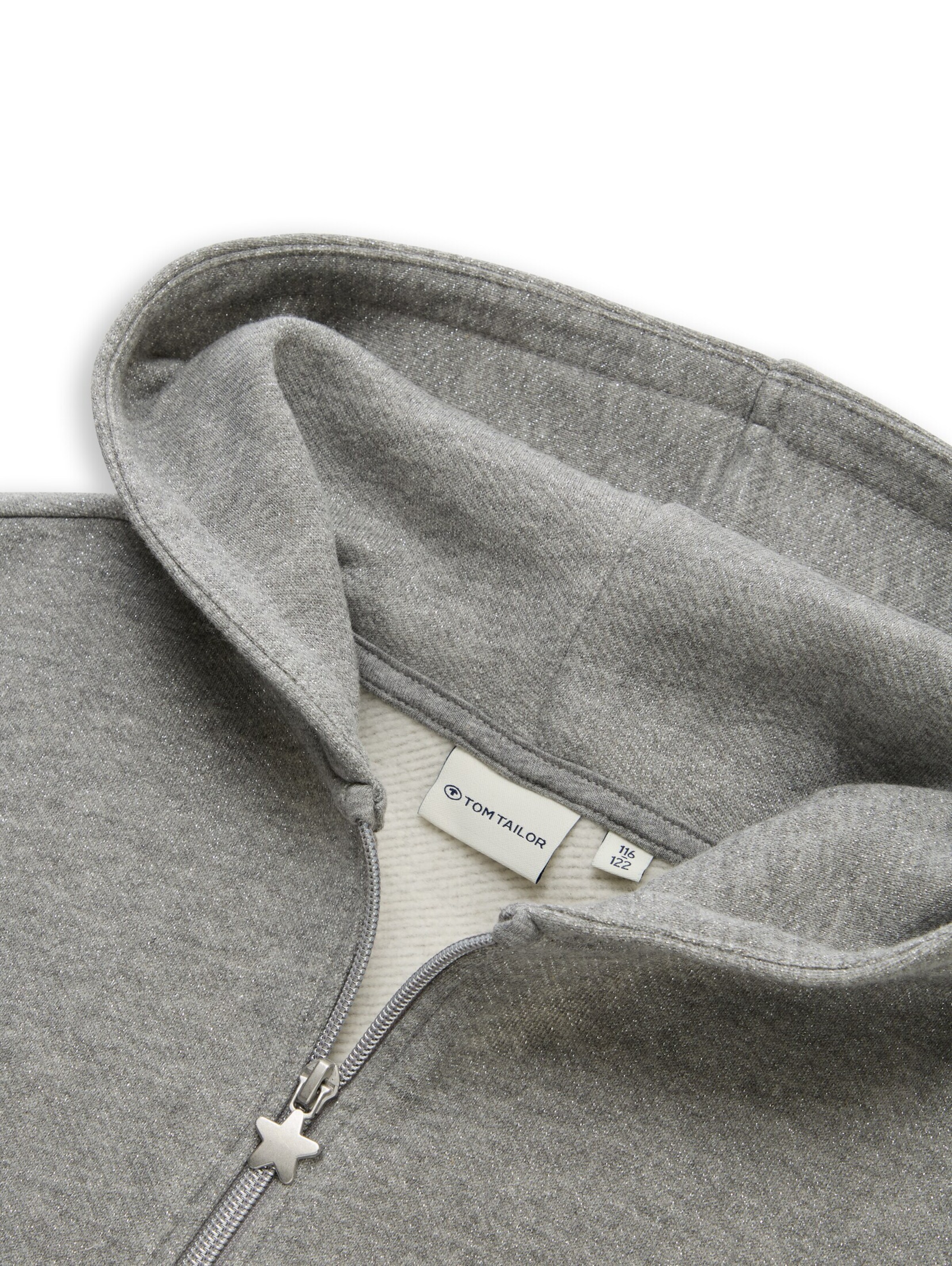 TOM TAILOR Sweat jacket in Grey
