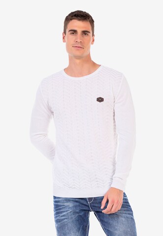 Pull-over CIPO & BAXX en blanc