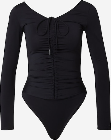 HUGO Red - Camisa body 'Nethalia' em preto: frente