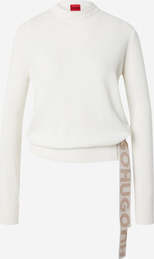HUGO Sweater 'Stiel' in Beige / White, Item view