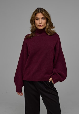 Estelou Sweter w kolorze czerwony: przód