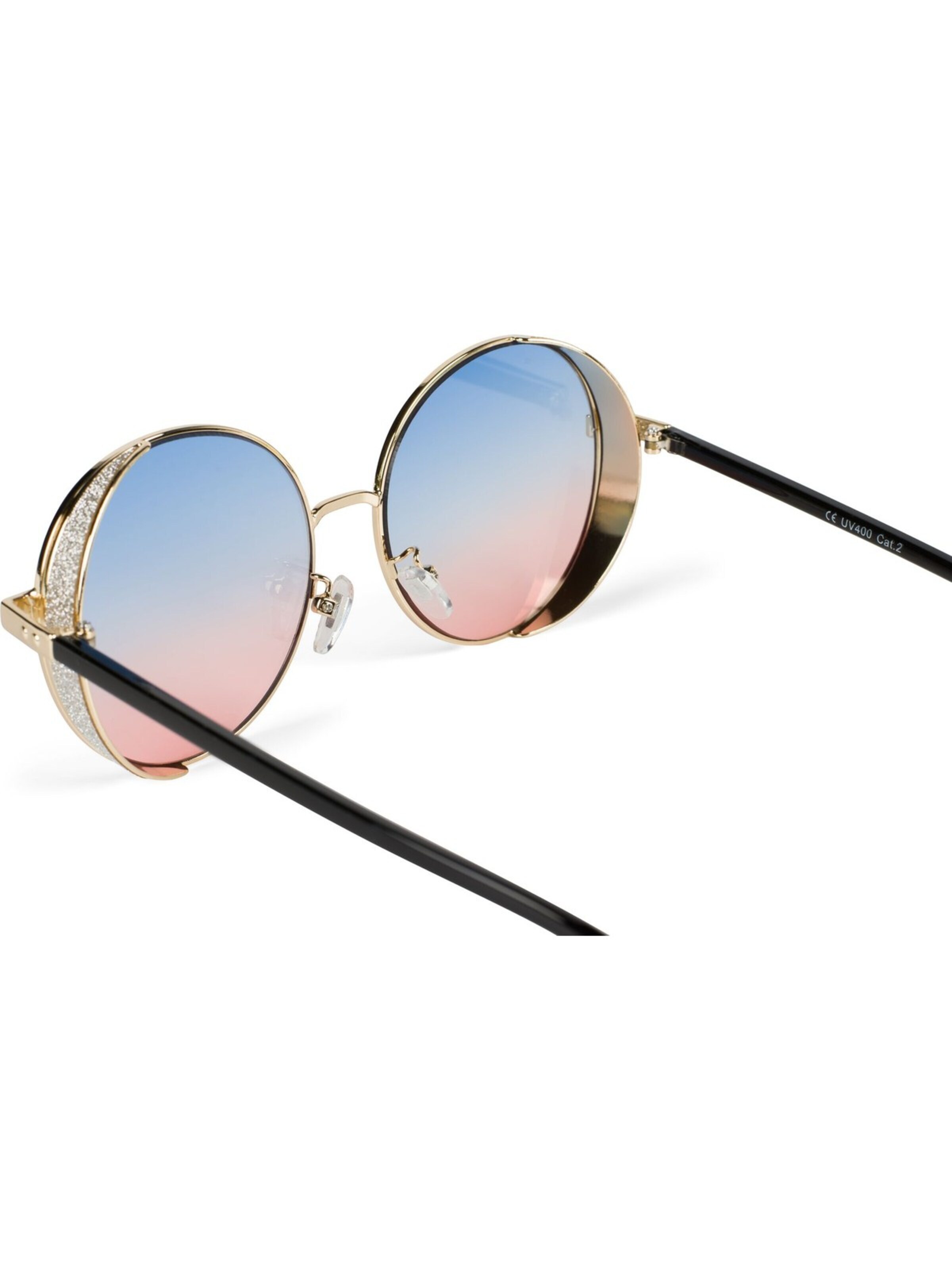 styleBREAKER Sonnenbrille 'Runde Sonnenbrille mit Glitzer Side Shield' in Mischfarben