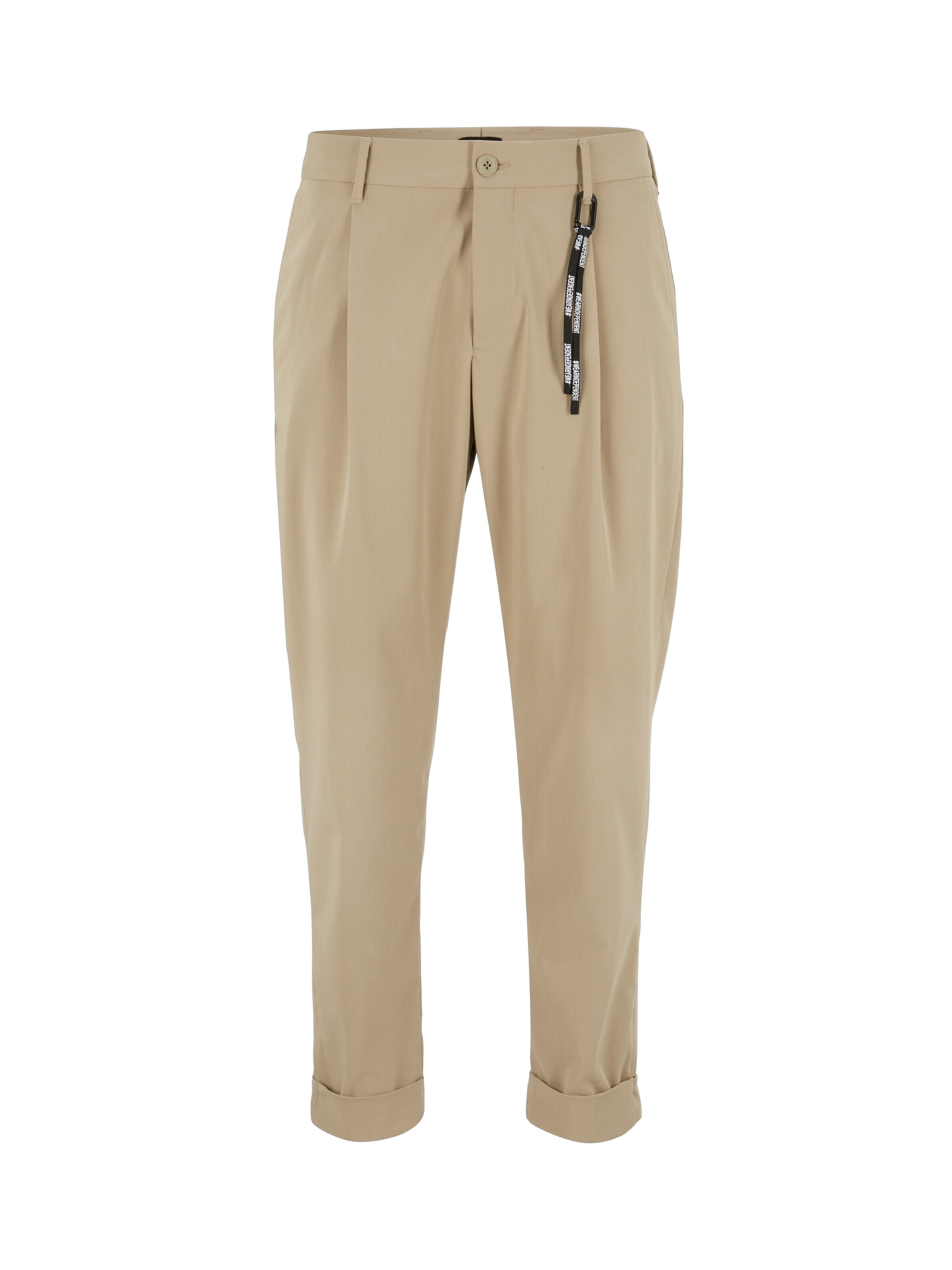 STRELLSON Regularen Hlače z naborki 'Louis' | bež barva: sprednja stran