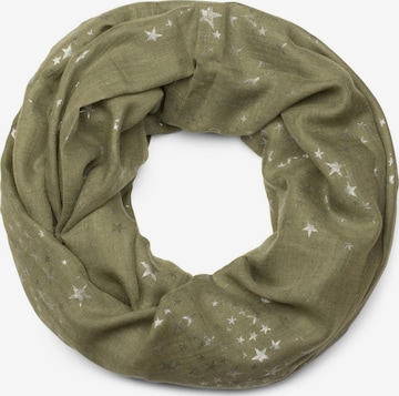 styleBREAKER Loop scarf 'Loop Schal mit Metallic Sterne Print' in Green: front