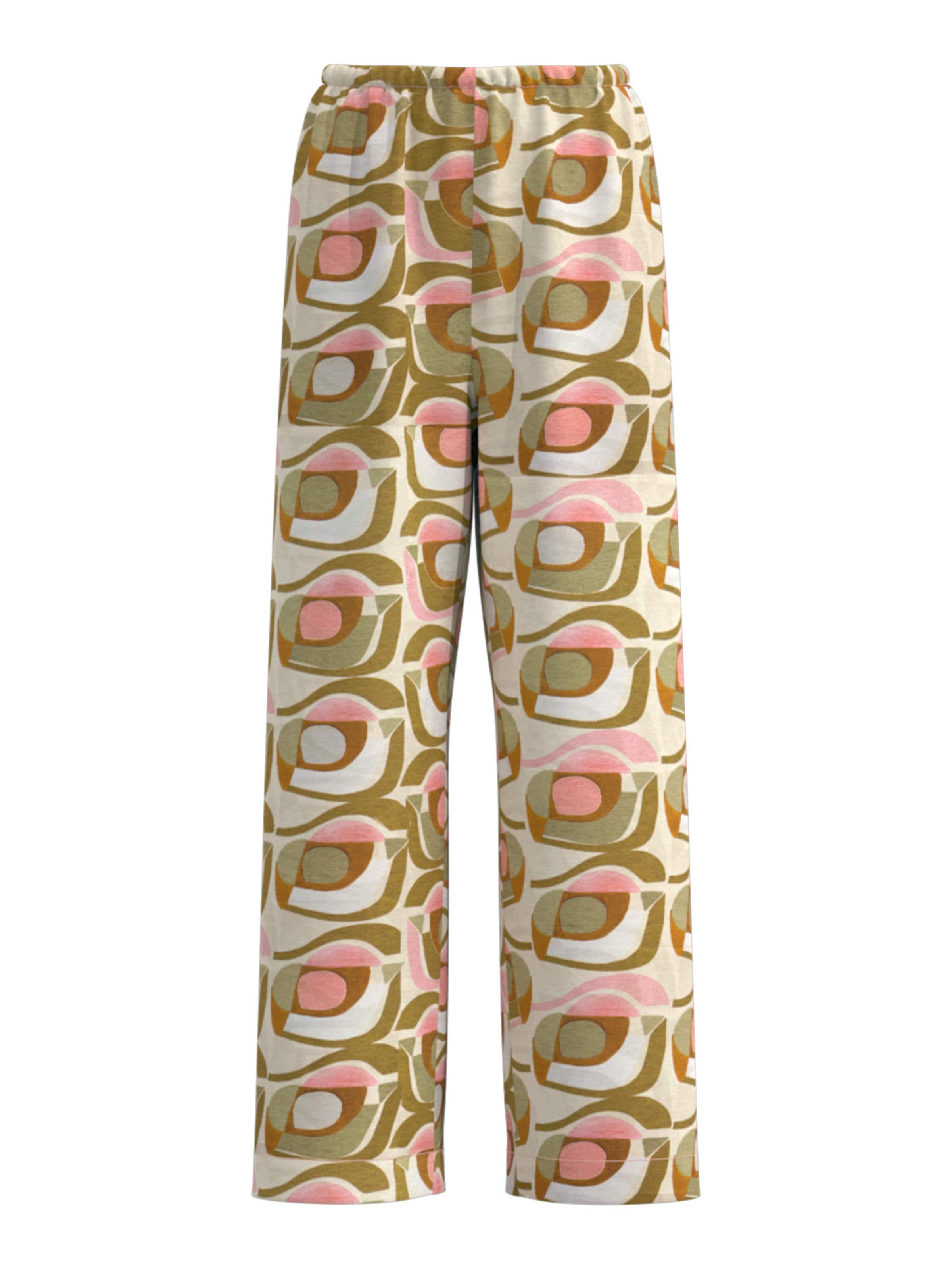 Pantalon de pyjama 'Nostalgic Geo' Mey en beige : devant