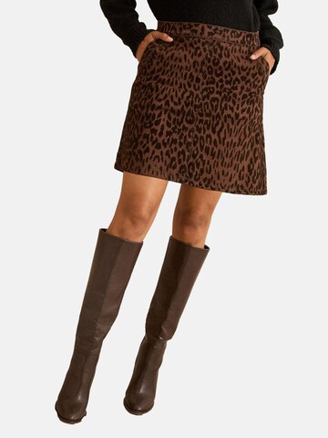 love & roses Skirt in Brown: front