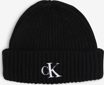 Calvin Klein Jeans Beanie in Black: front