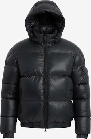 Ombre Winterjas 'OM-JAHP-0207' in Zwart: voorkant