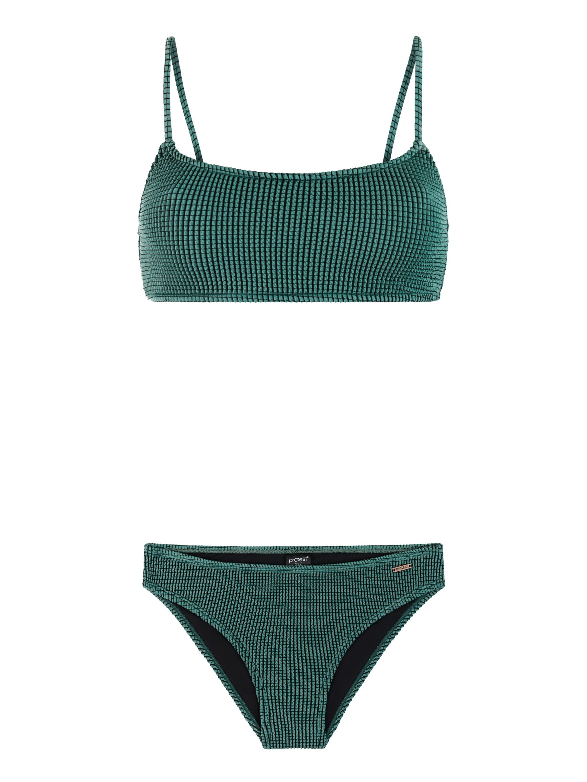 PROTEST Bustier Bikini 'PRTJag' in Groen: voorkant