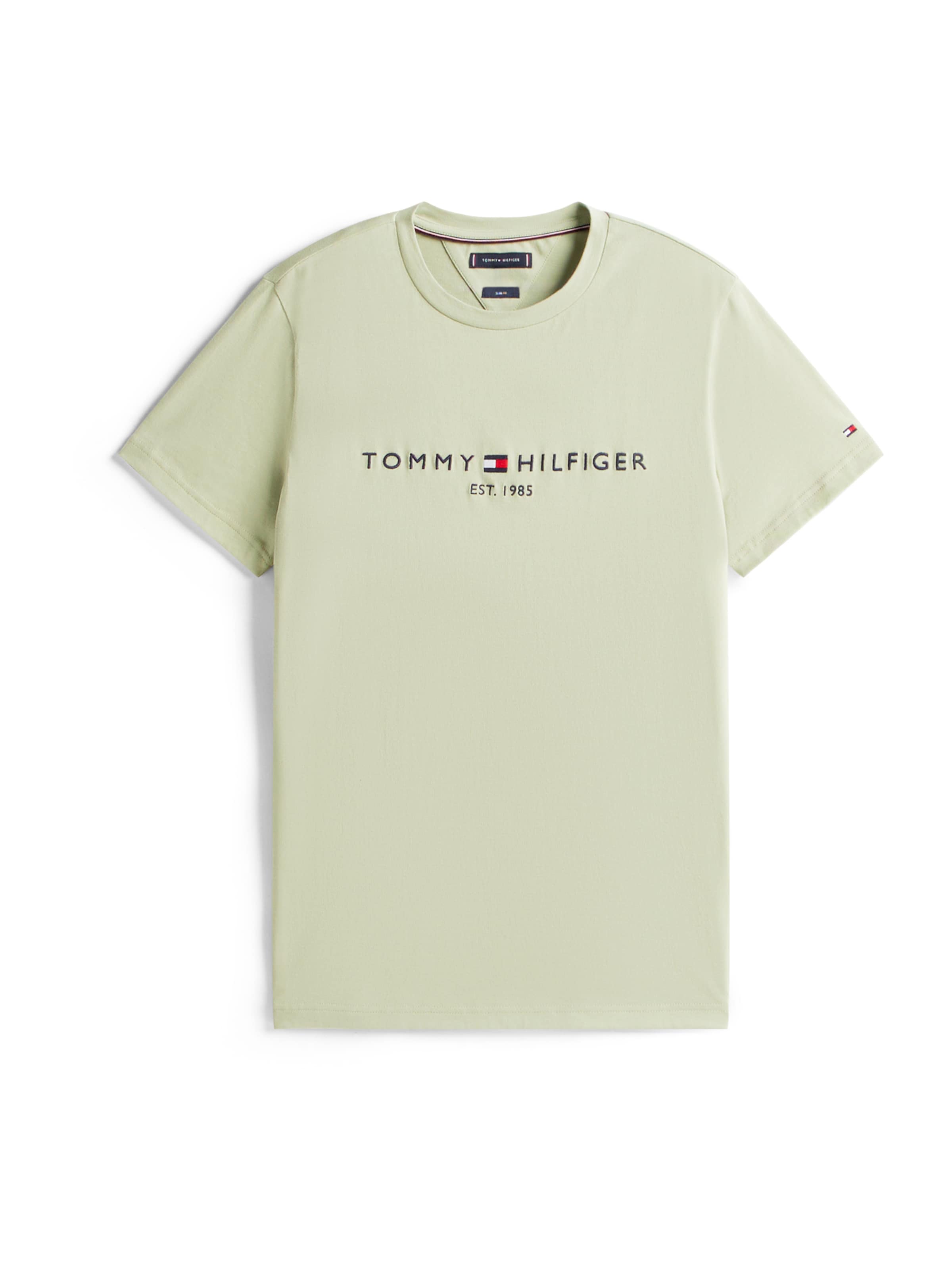 TOMMY HILFIGER Regularny krój Koszulka w kolorze zielony: przód