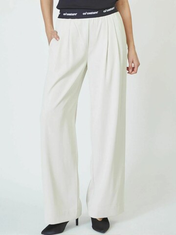 Wide Leg Pantalon ' Amina' co'couture en beige : devant