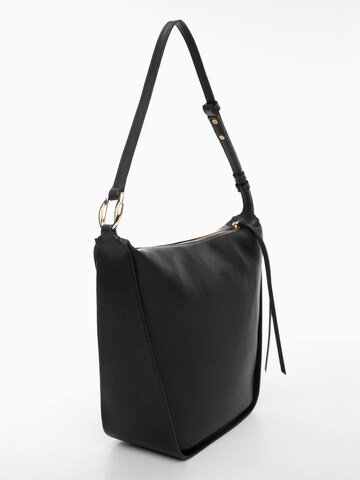 MANGO Schultertasche 'ASHLEY' in Schwarz