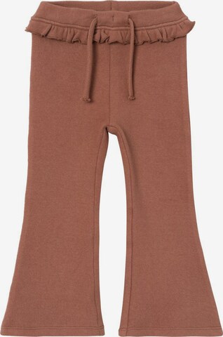 évasé Pantalon NAME IT en marron : devant