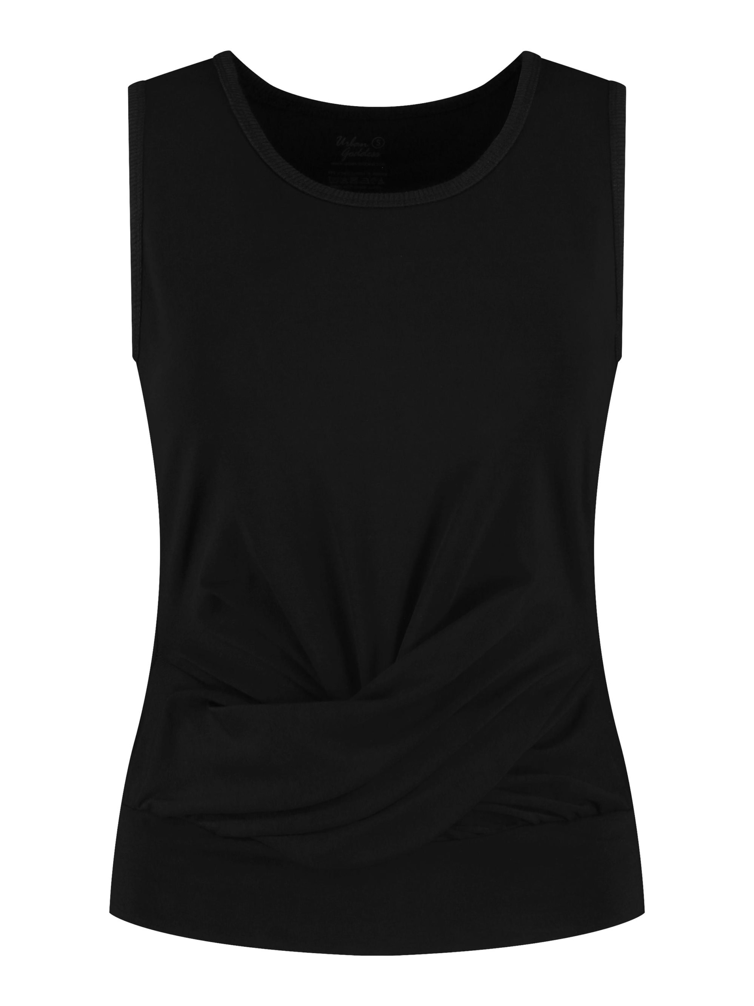 Urban Goddess Yoga & Activewear Sporttop 'Veyra' in Schwarz: Vorderseite