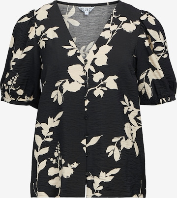 melns OBJECT Blūze 'OBJJACIRA': no priekšpuses