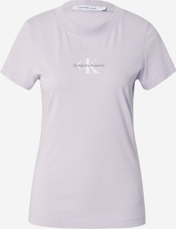 T-shirt Calvin Klein Jeans en violet : devant