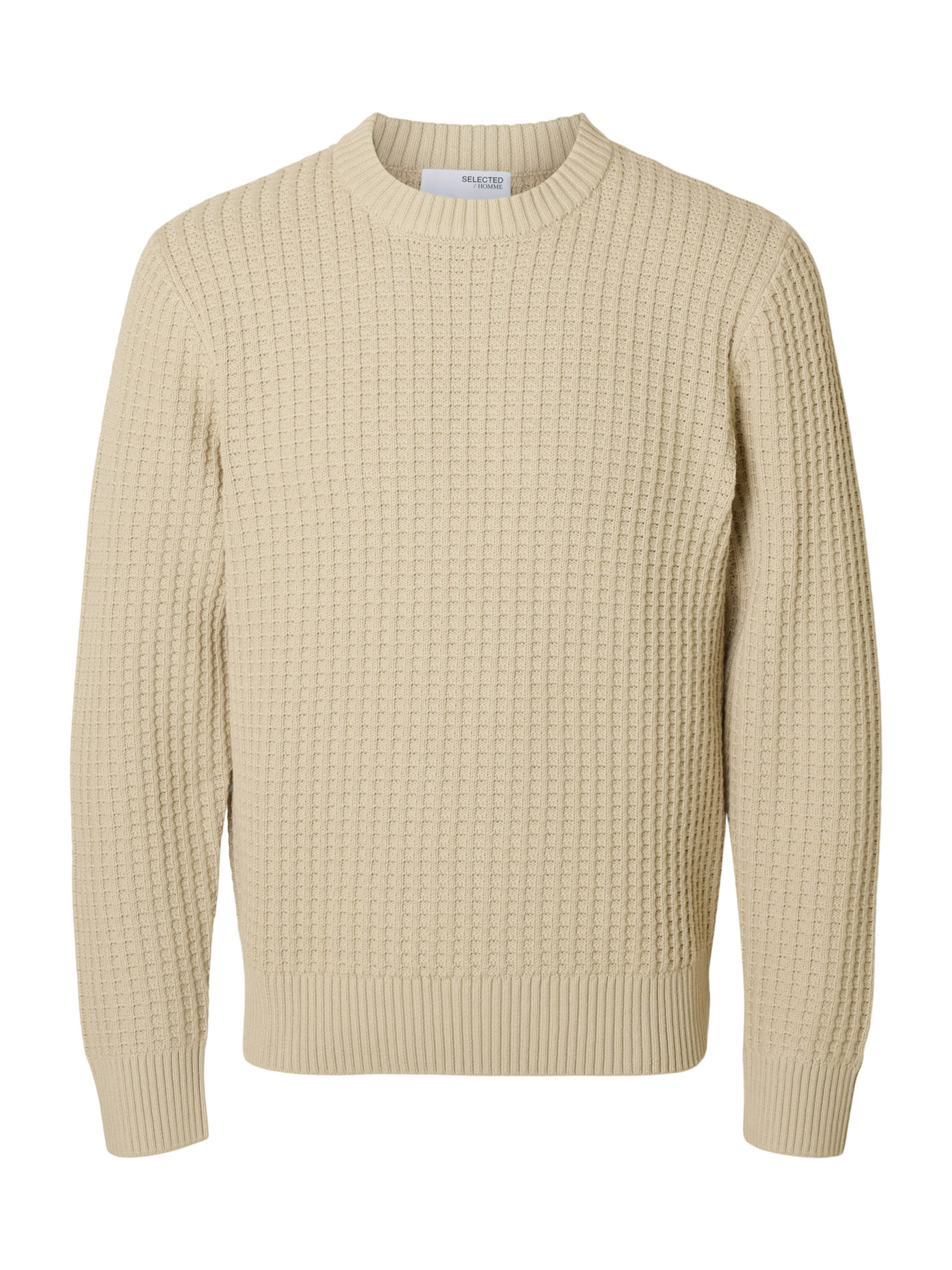 SELECTED Sweater 'SLHTom' in Beige: front