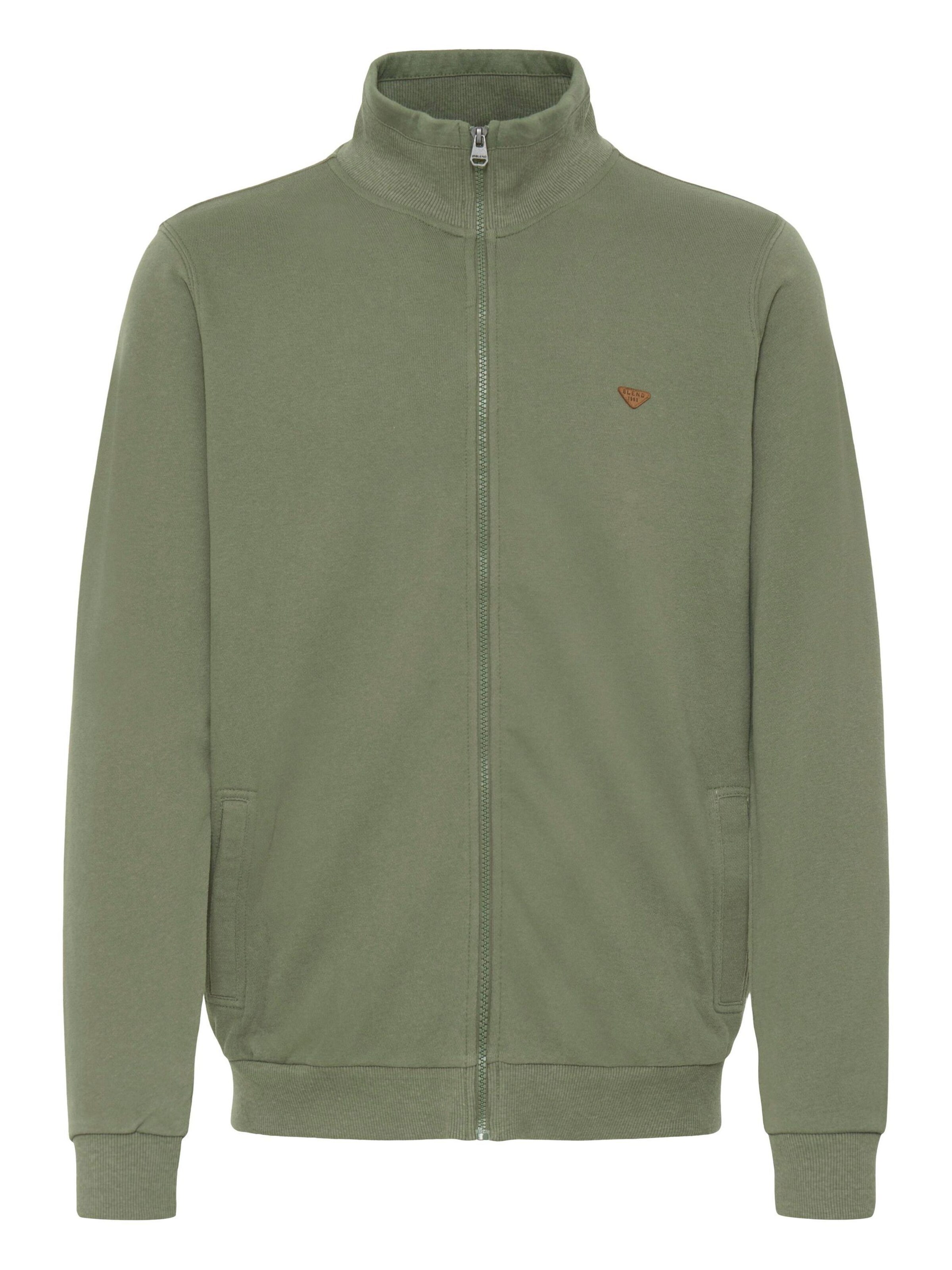 BLEND - Casaco em moletão ' BHLapox ' em verde: frente