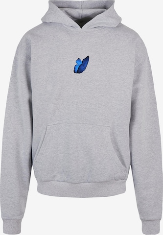 MT Upscale - Sweatshirt 'Le Papillon' em cinzento: frente