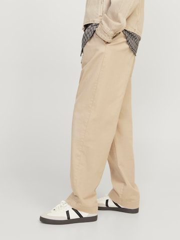 JACK & JONES - Loosefit Pantalón plisado 'Karl Lawrence' en beige