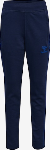 Hummel Workout Pants in Blue: front