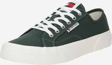 Baskets basses Tommy Jeans en vert : devant