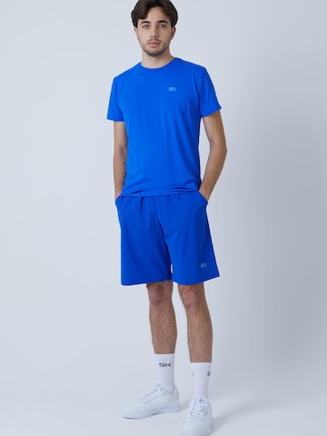 SPORTKIND Performance Shirt 'Rundhals' in Blue: front