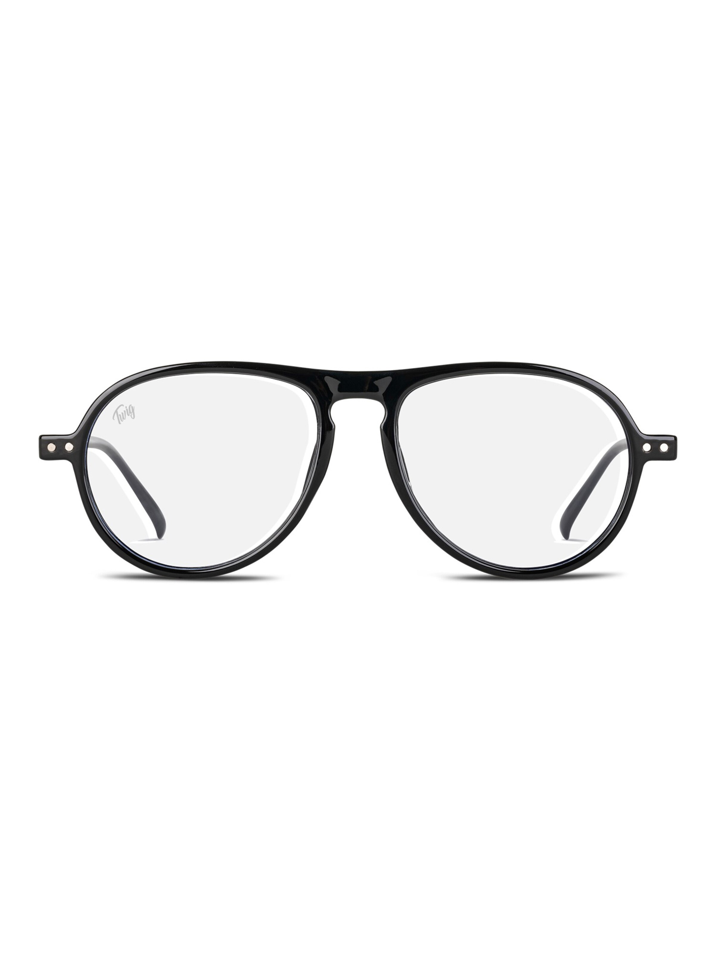 TWIG Concept Milano Glasses 'Thiele BlueLight' in Black: front