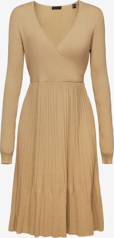 ESPRIT Gebreide jurk in Beige: voorkant