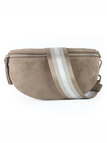 lePelou Gürteltasche 'ELVA small' in Grau: Vorderseite