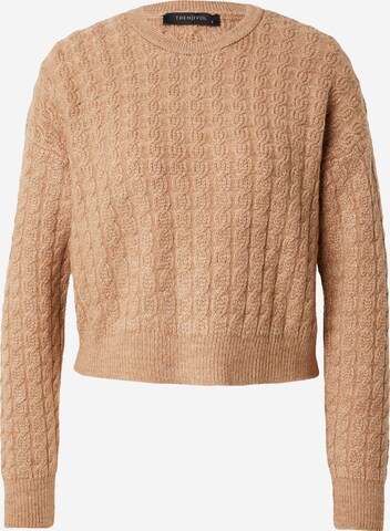 Trendyol Sweter w kolorze brązowy: przód