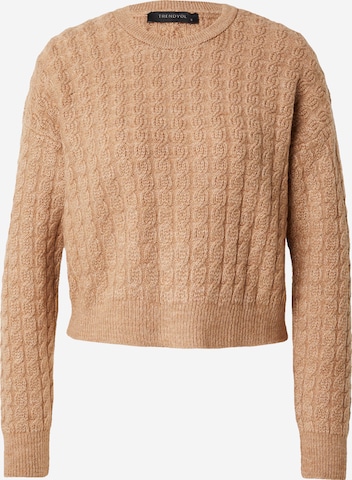 Pull-over Trendyol en marron : devant