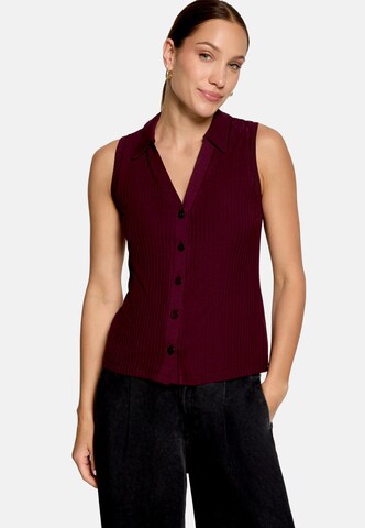 Gilet in maglia di zero in lilla: frontale