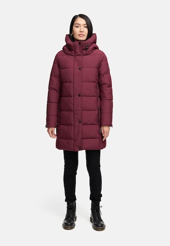 MARIKOO Winter coat 'Karumikoo XVI' in Red: front