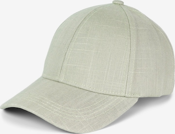 styleBREAKER Cap 'Leinen Baseball Cap' in Grün: Vorderseite