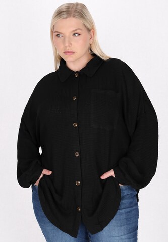 myMo ROCKS Bluse in Schwarz: Vorderseite