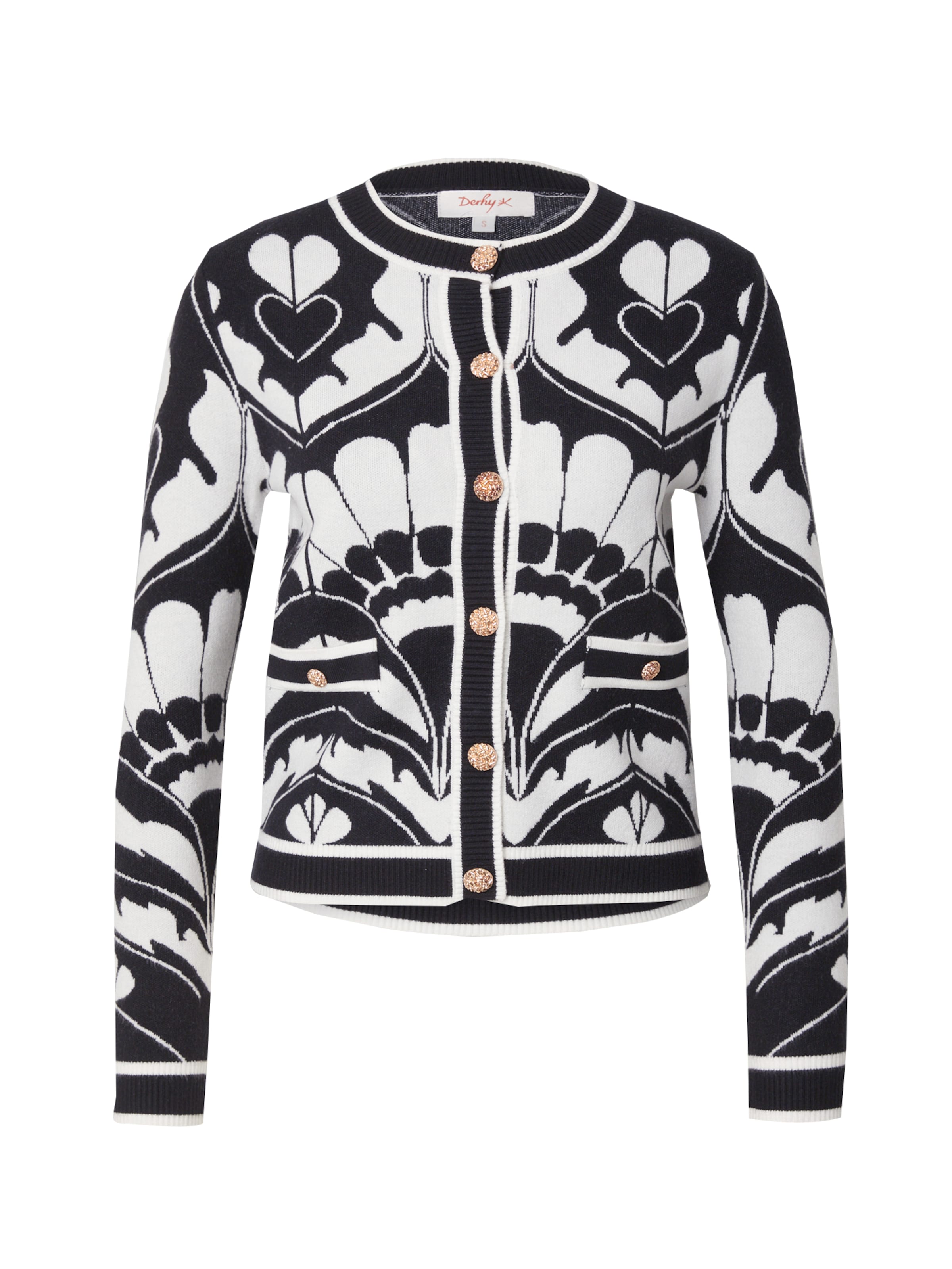 Geacă tricotată 'BARCELONE' de la Derhy pe negru: față