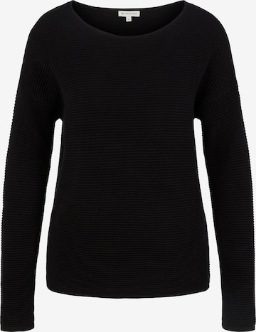 TOM TAILOR Sweater 'Ottoman' in Black: front