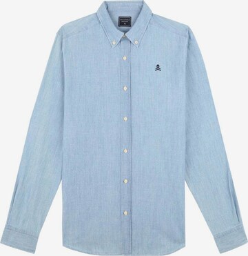 Coupe regular Chemise 'Alpha' Scalpers en bleu : devant